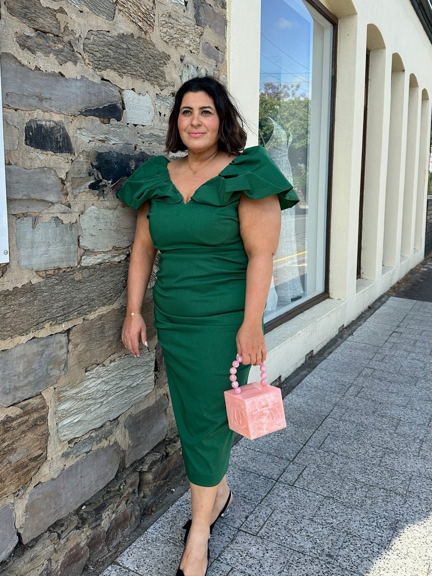 Rachel Gilbert Frey Dress, Green photo 2