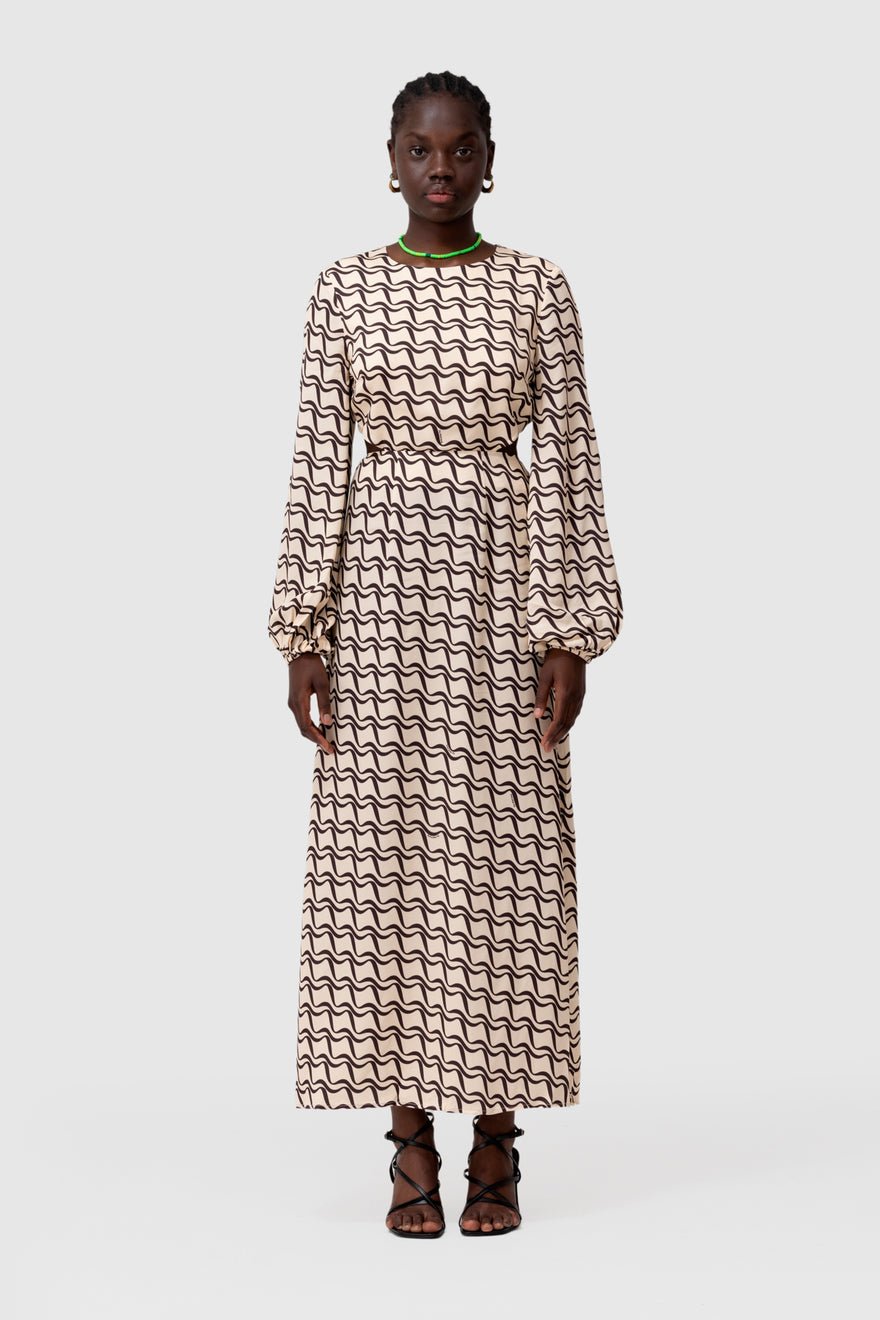 The Wolf Gang Marrakesh Cut Out Dress, Black Wave photo 4