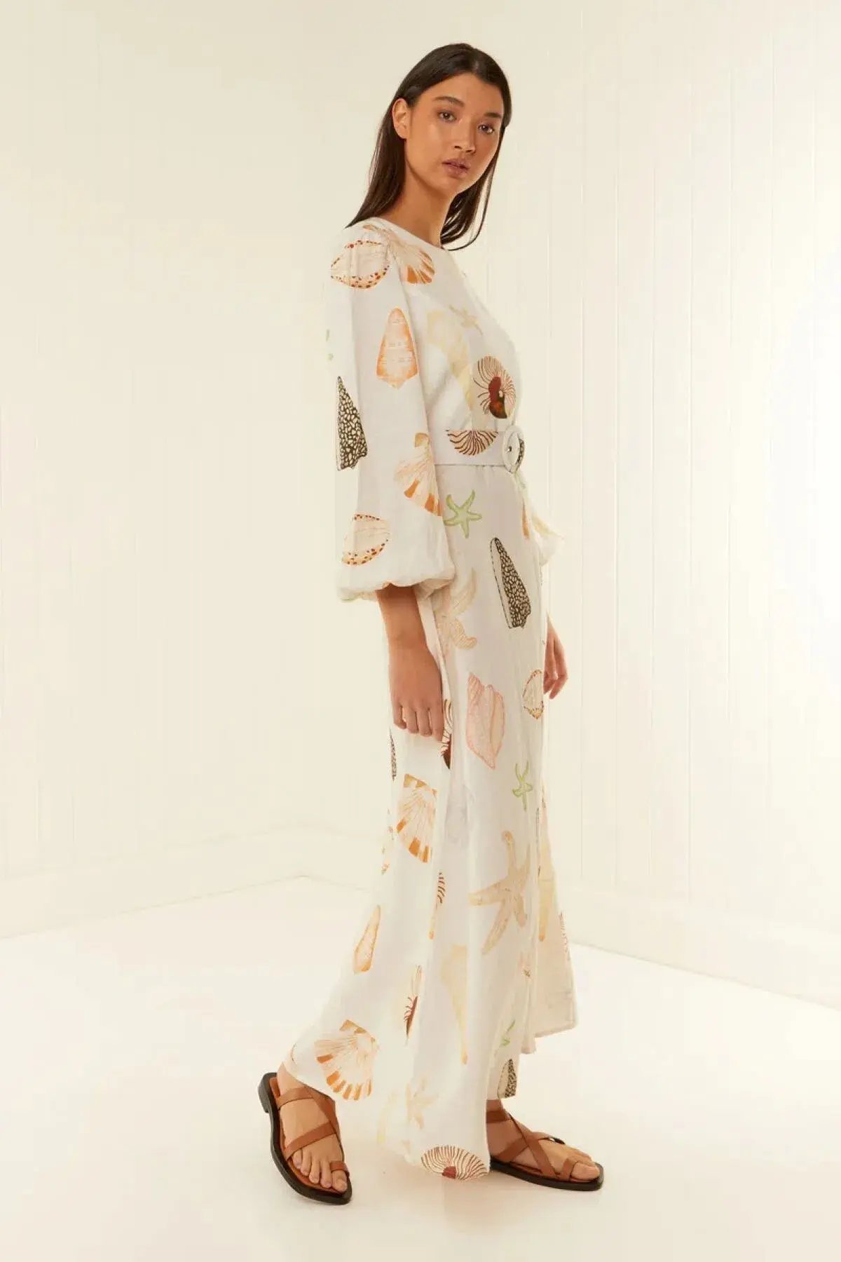 Palm Noosa Souvenir Shells Maxi Dress Size 8 photo 2
