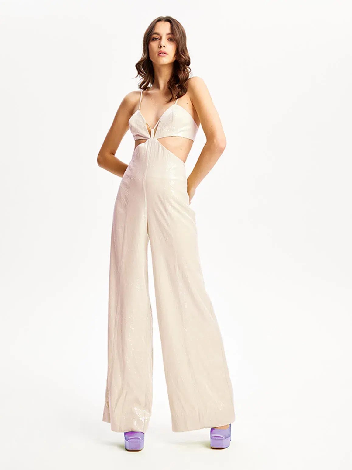 Alice McCall Night Sky Jumpsuit Chai Latte Size 6 photo 3