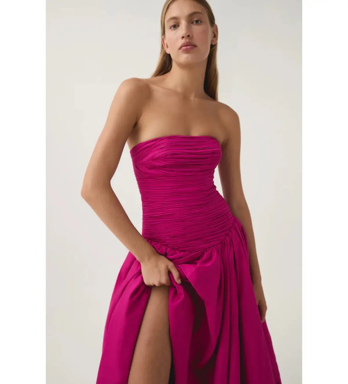 Aje Violette Bubble Hem Maxi Dress in Deep Magenta Size AU 6 photo 4