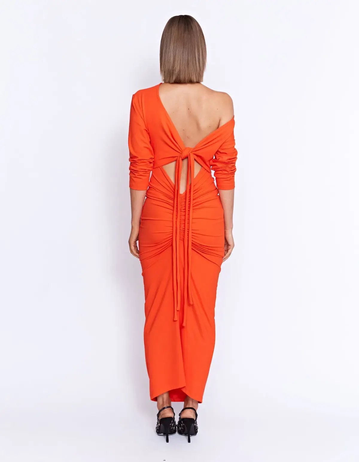 Pfeiffer Fontaine Midi Dress Crimson Orange Size M / AU 10 photo 9