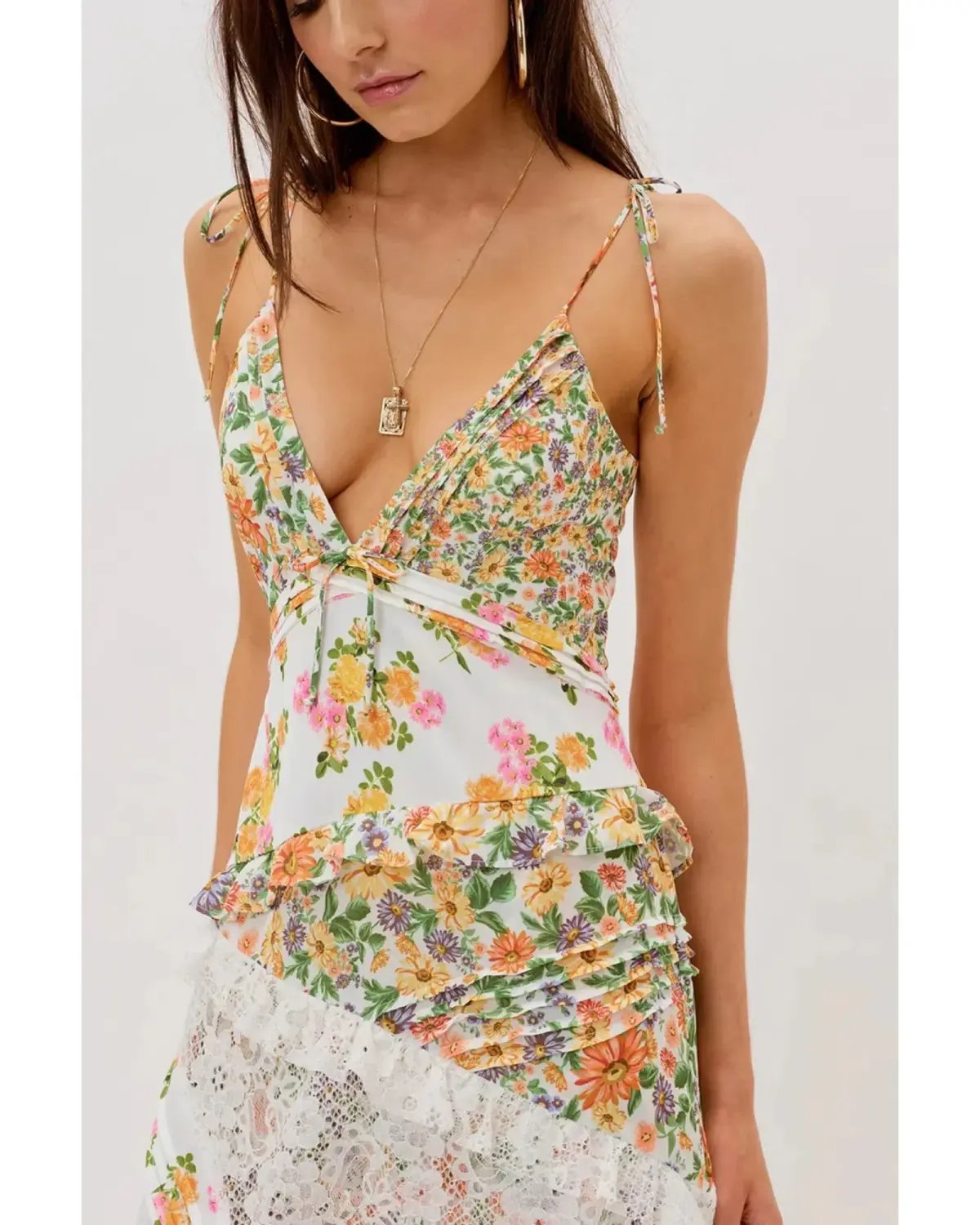 For Love and Lemons Rosalyn Maxi Dress Floral Size M / AU 10 photo 2