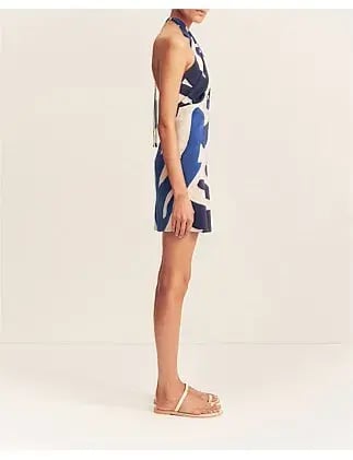 Shona Joy Edward Silk Halter Mini Dress Size 6/XS photo 8