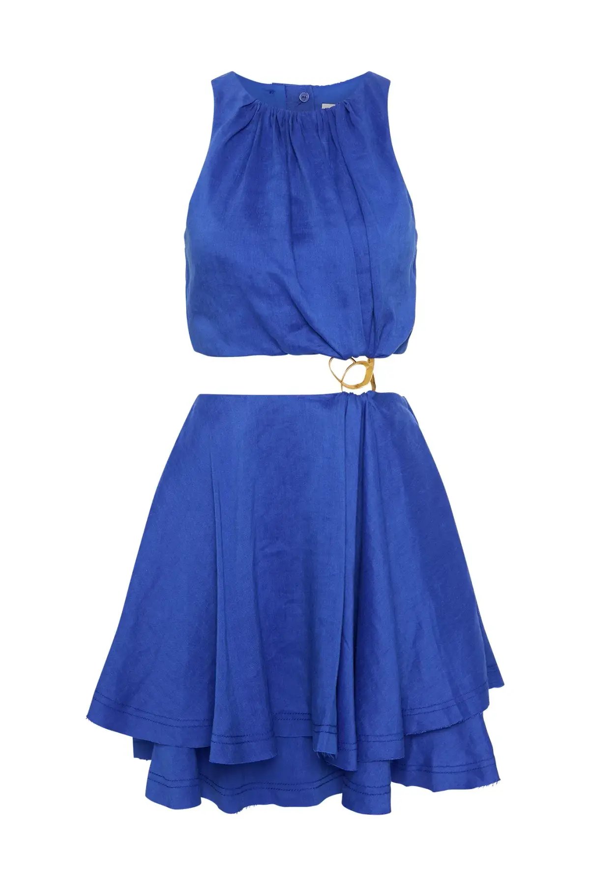 Aje Holt Cut Out Ring Mini Dress Blue Size 10 / M photo 10