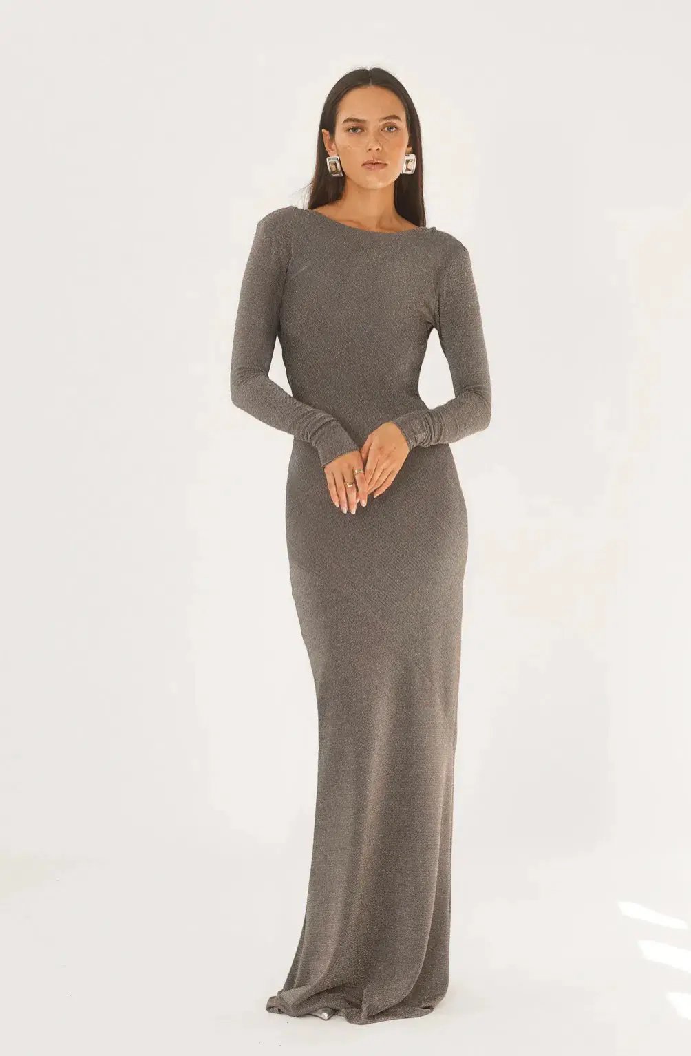 Arcina Ori Jen Dress Grey Size 8 photo 3
