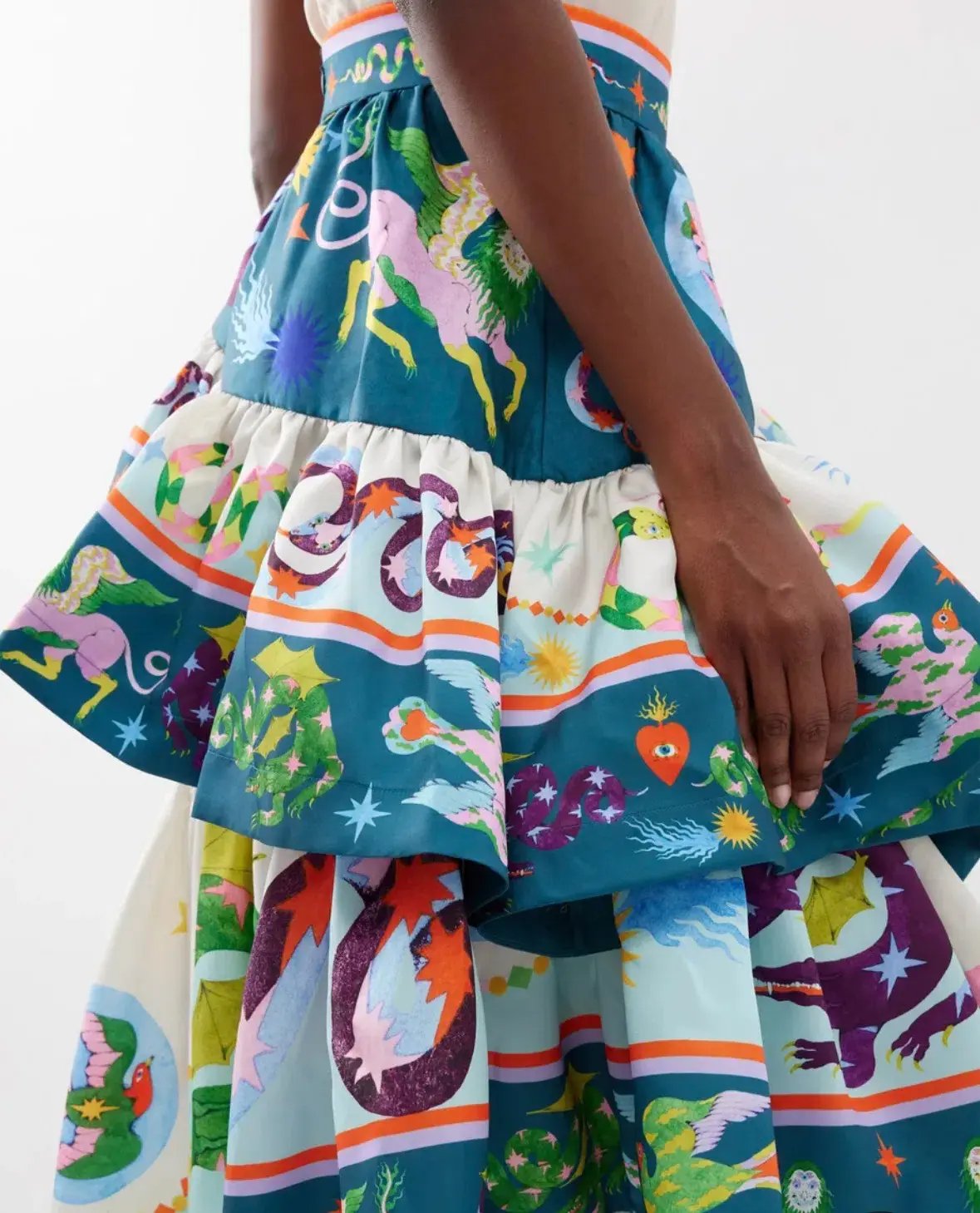 Alemais Guardian Tiered Ruffled Skirt Multi Size 16 photo 5