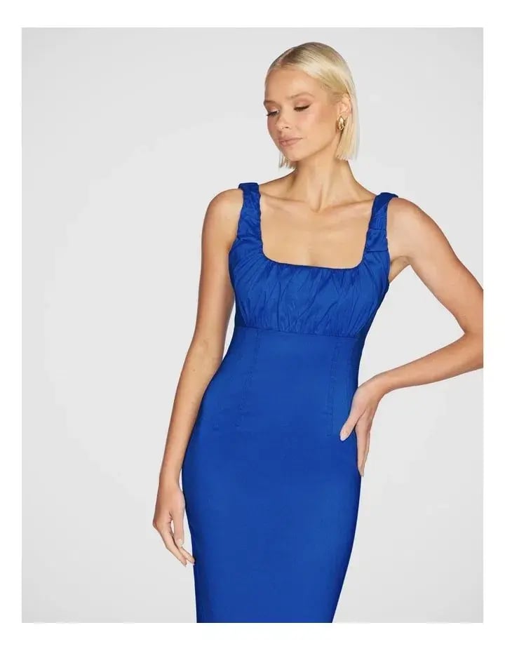 Pilgrim Natalya Square Neck Dress Blue Size 10 photo 4