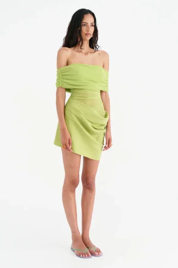 Benni Nico Off Shoulder Mini Dress Apple Size S / AU 8 photo 4
