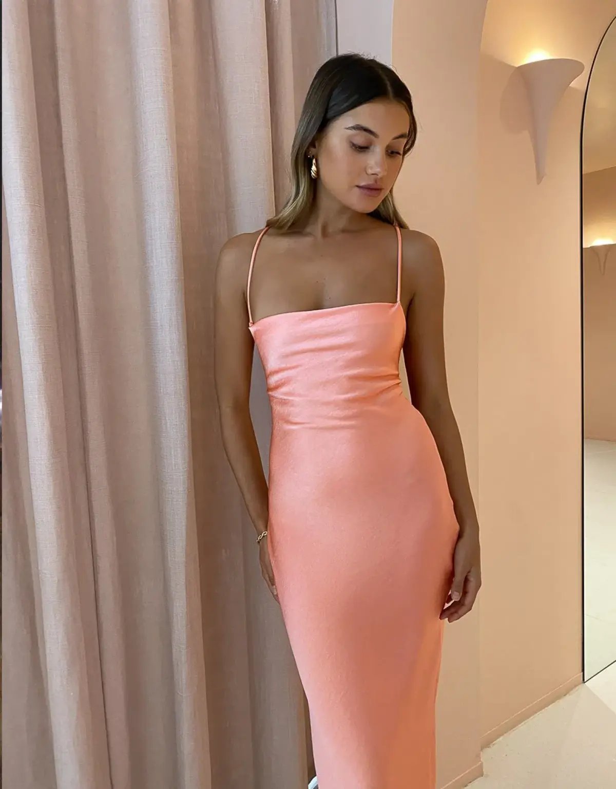 Bec & Bridge Veronique Dress Peach Size 8 photo 2