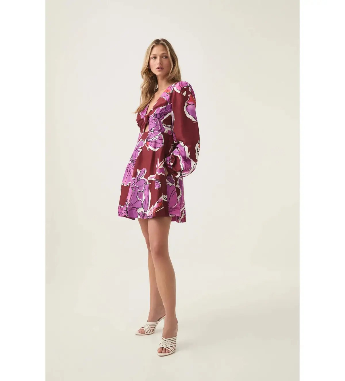 Aje Inflorescence Mini Dress in Bold Hibiscus Size AU 14 photo 4
