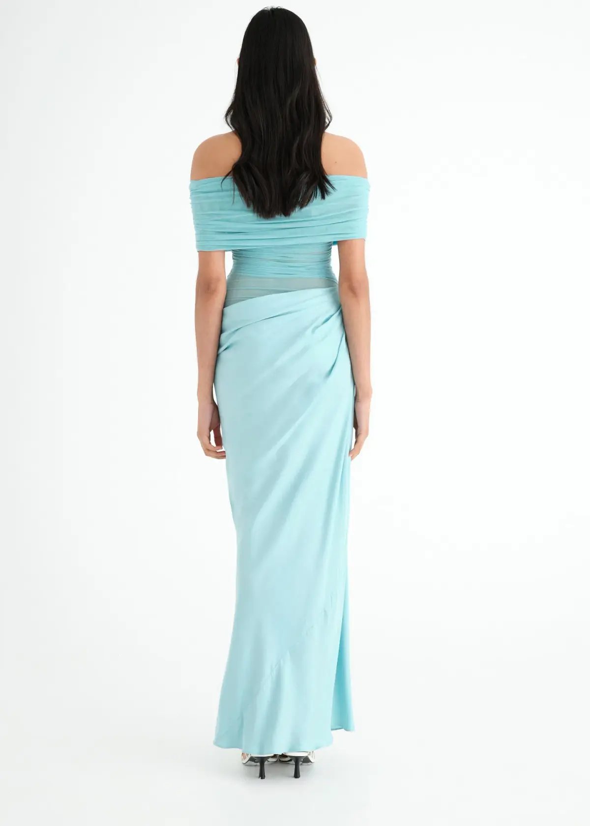 Benni Nico Off-Shoulder Maxi Dress in Blue Size XS / AU 6 photo 2