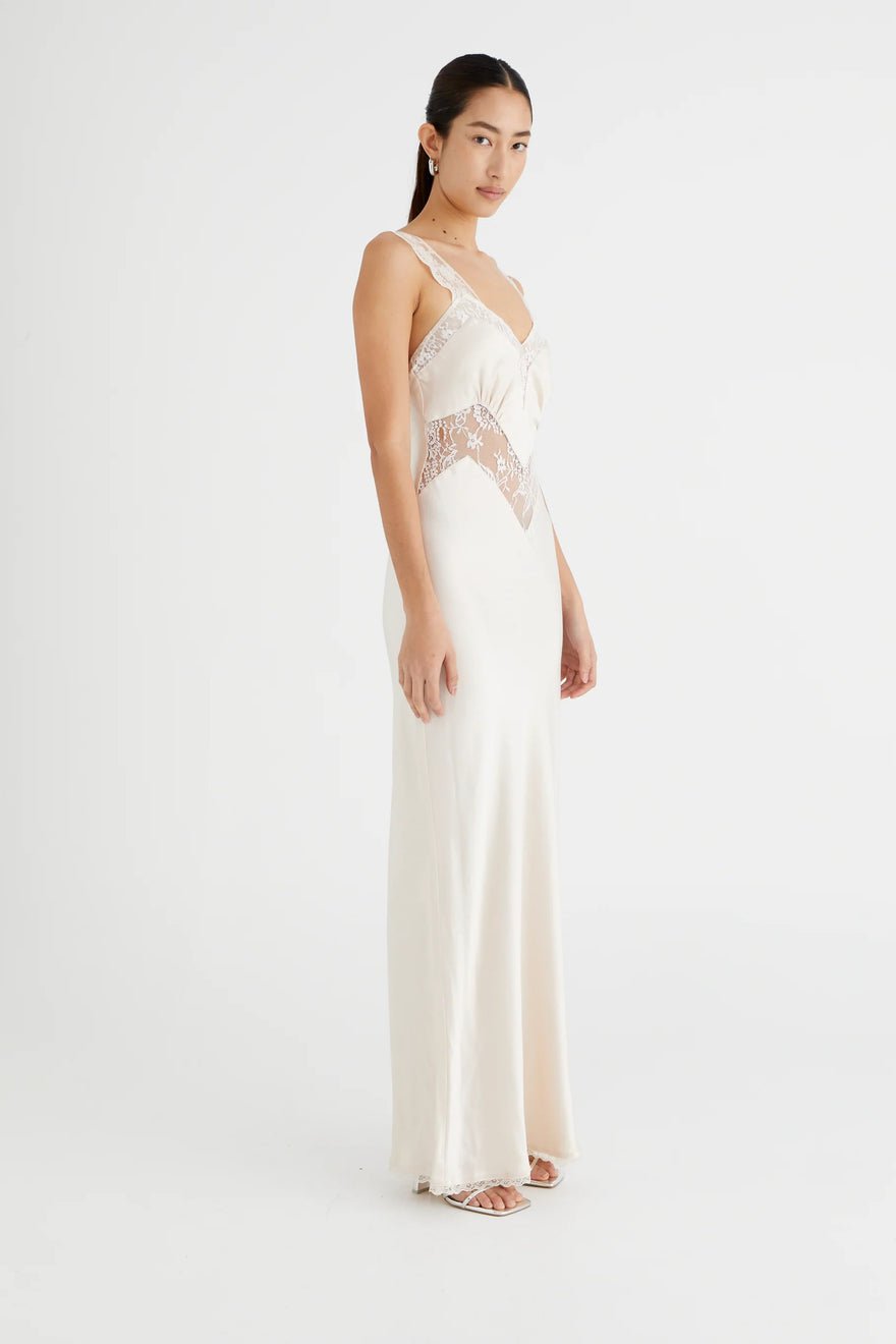 Benni Robbie Satin Slip Dress - Champagne photo 4