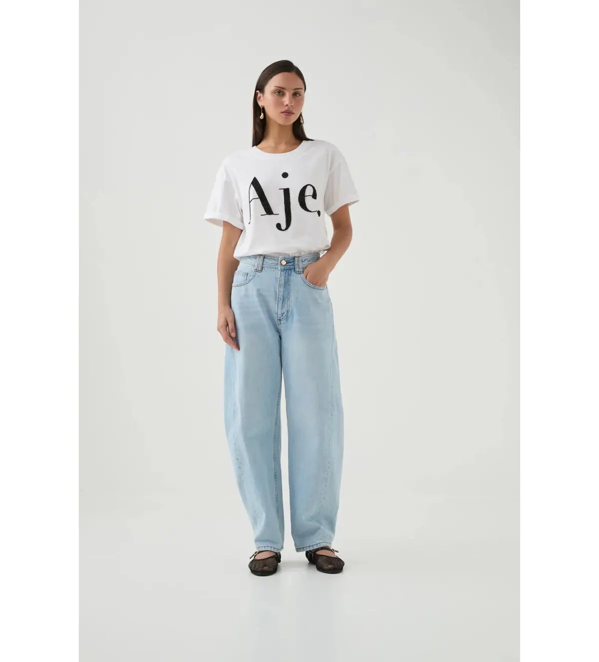 Aje Beyond Embellished Logo Tee Size XS/6 photo 2