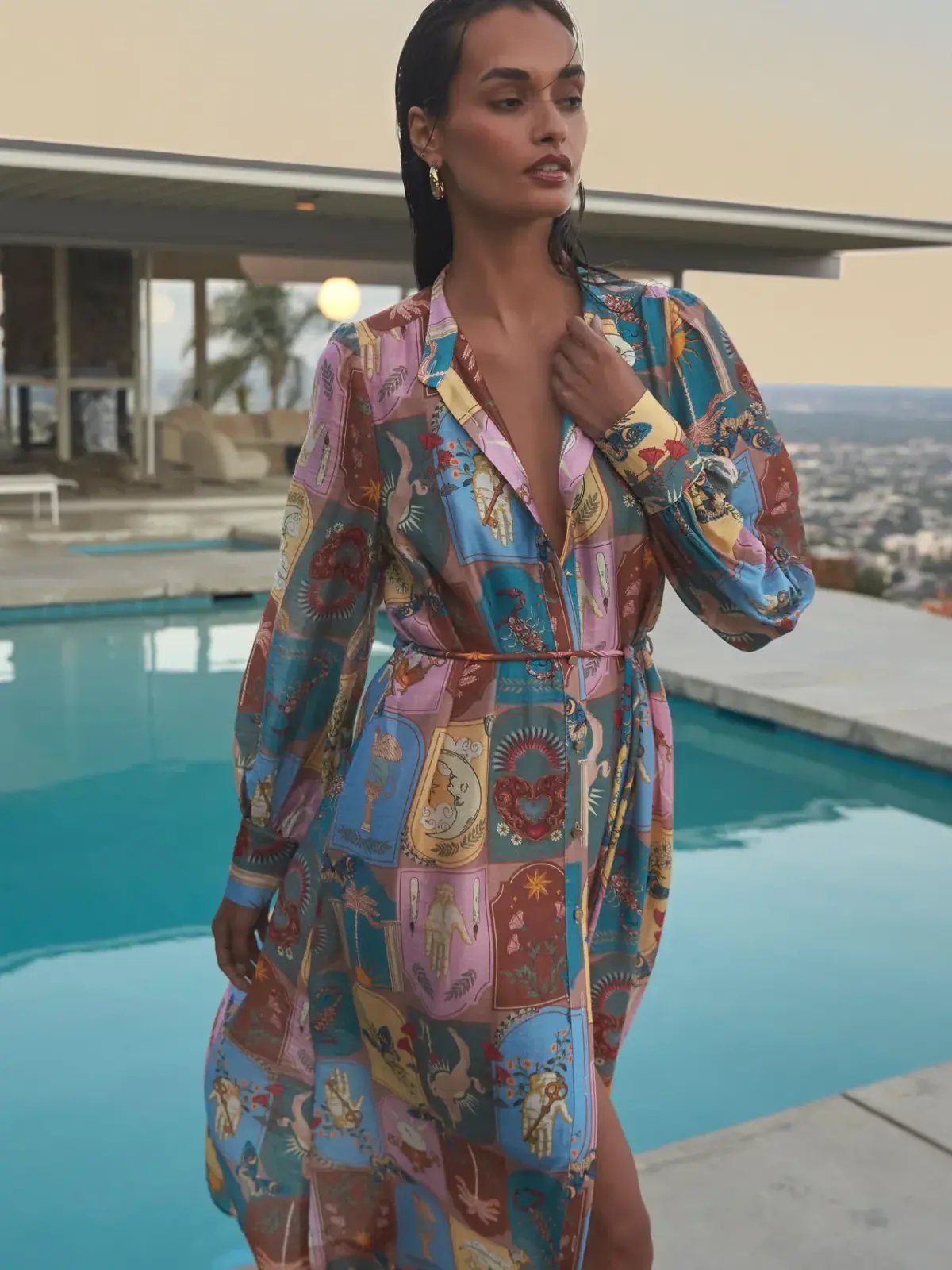 Sheike Mystic Tarot Midi Dress Print Size 6 - 10 photo 2