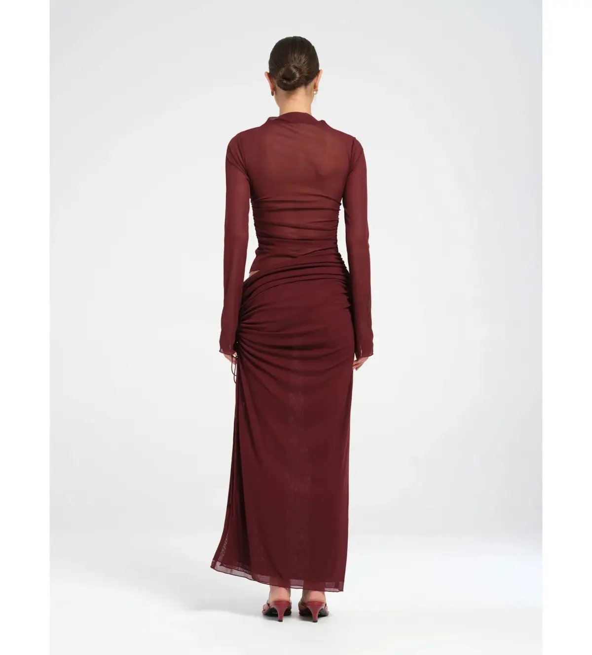 Benni Mabel Maxi Dress in Burgundy Size AU 10 photo 3