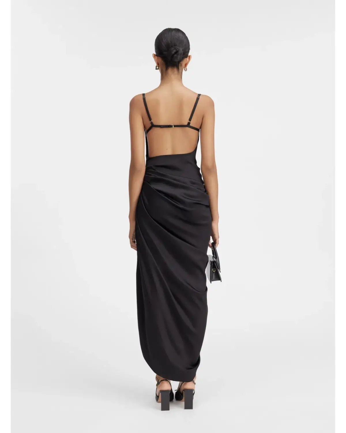 Jacquemus La Saudade longue brodée Dress Black Size AU 8 photo 3