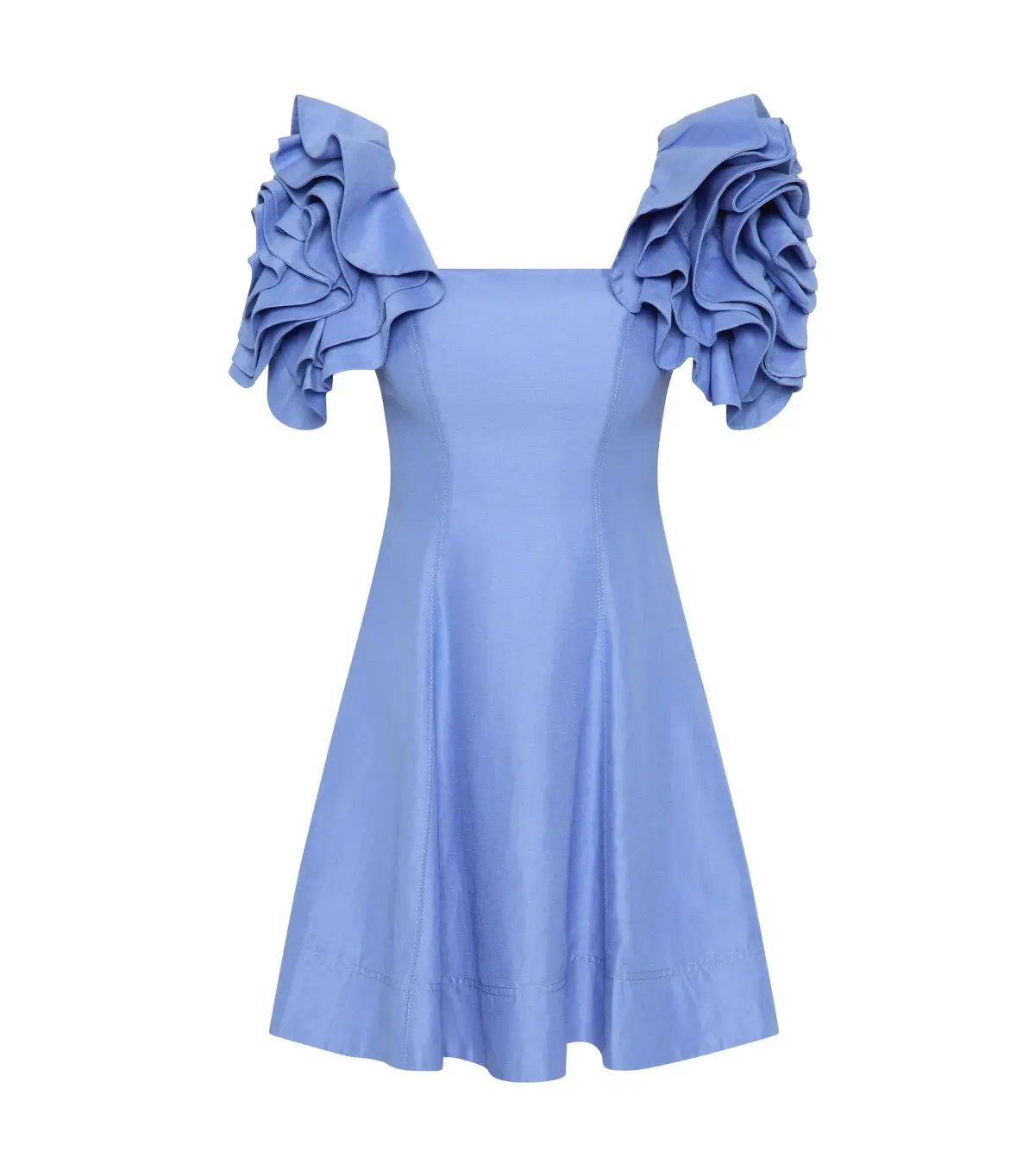 Aje Twyla Mini Dress in Oyster Blue Size AU 8 photo 6