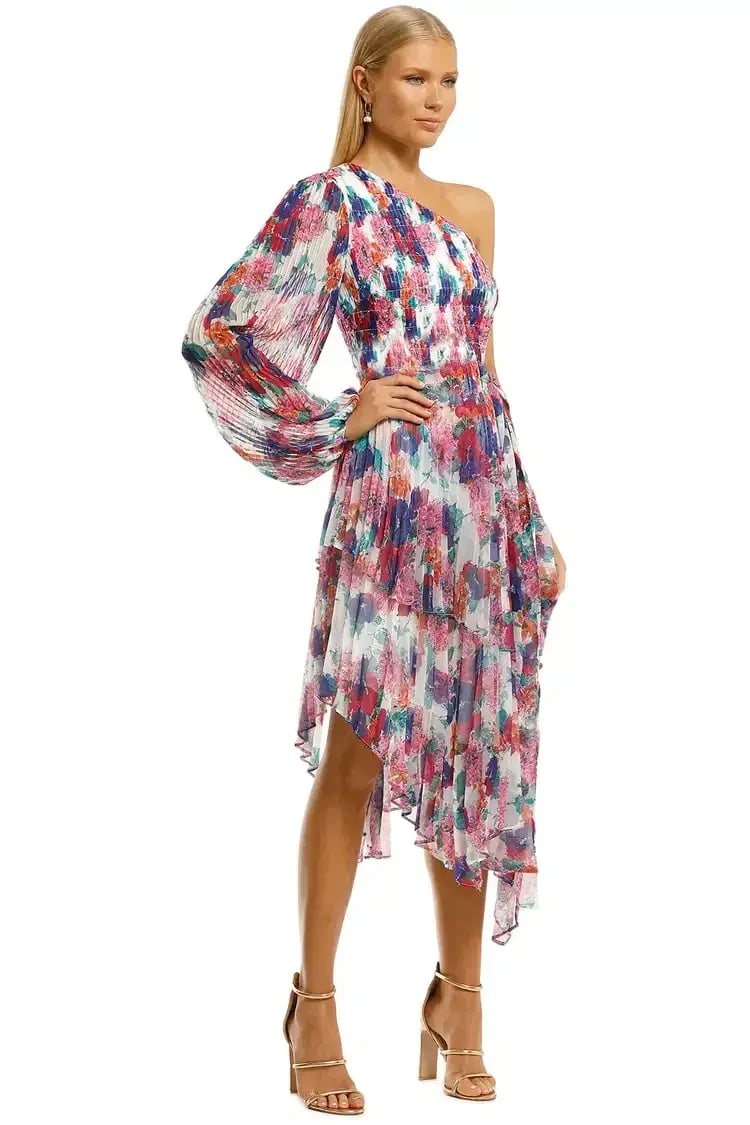 Talulah Always You Midi Dress Floral Fantasia Print Multi Print Size 8 photo 2