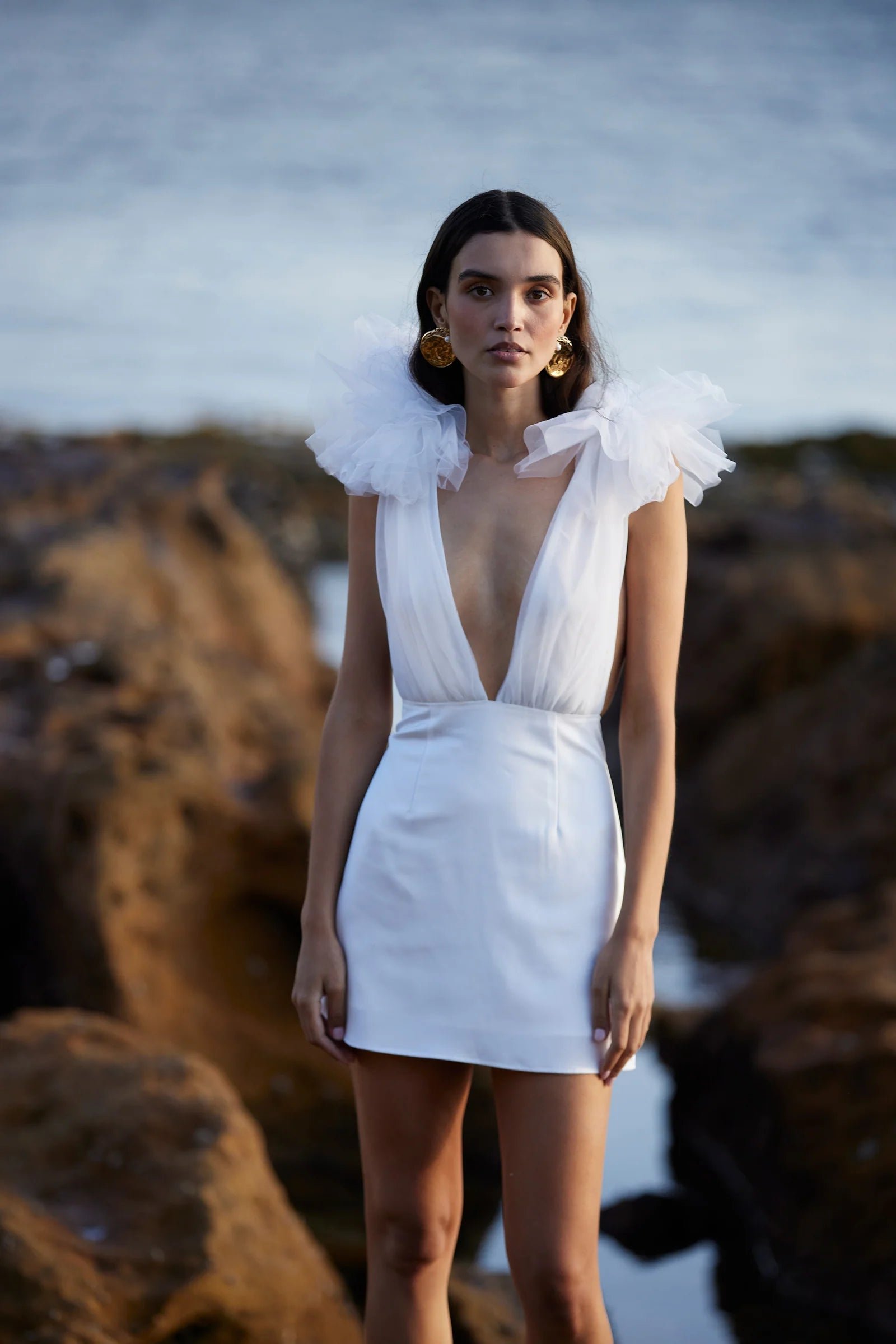 SONYA COMO MINI DRESS - WHITE photo 7