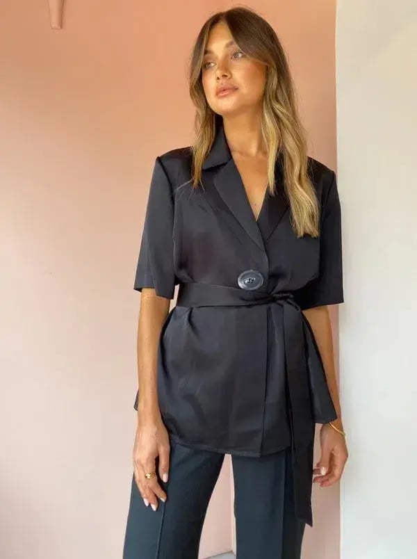 Viktoria and Woods Chorus Shirt and Pilot Pants Black Size 00 and 0/Au 4 & 6 photo 2