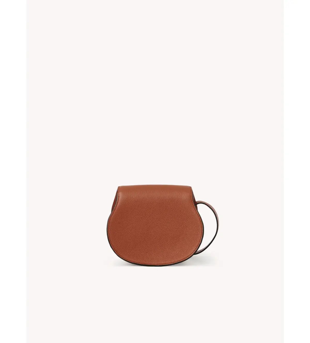 Chloe Small Marcie Saddle Bag in Grained Leather Tan photo 2