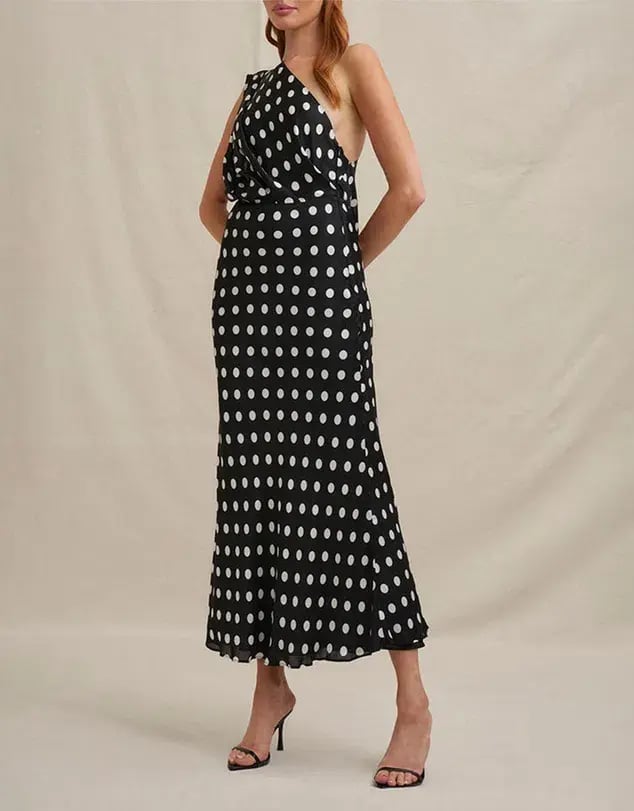 By Johnny Dove Drape Polka Dress / Size 16 photo 2
