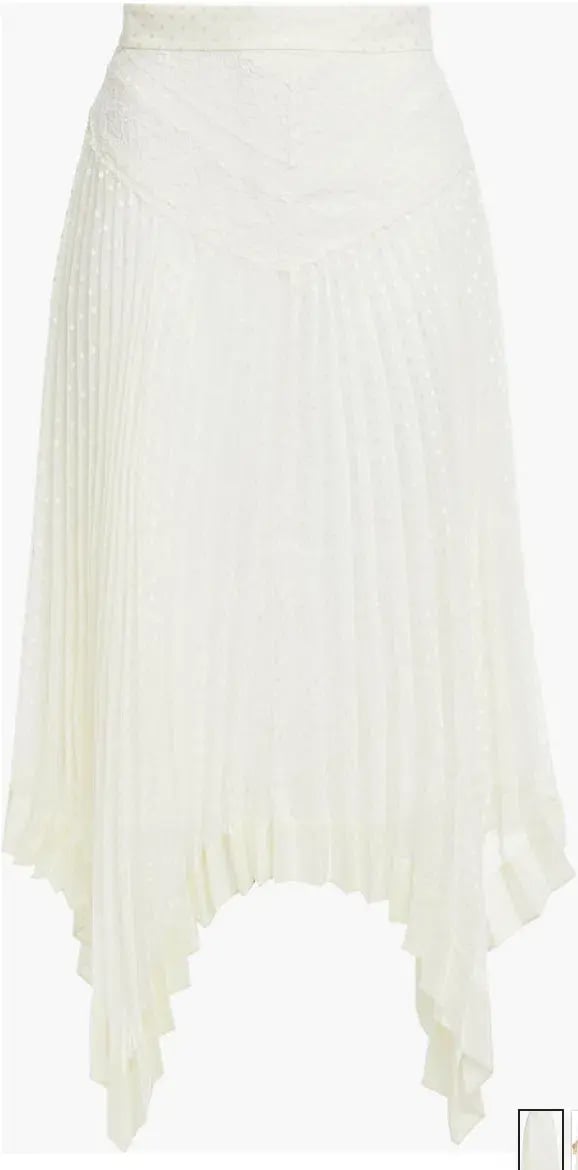 Zimmerman Espionage Lace Panelled Skirt Cream AU 8 photo 3