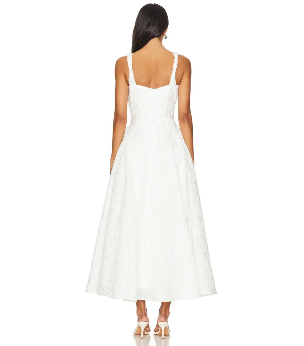 Rachel Gilbert Sophie Strap Midi Dress White Size AU 10 photo 2