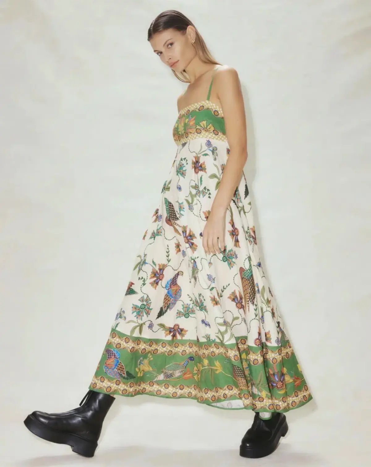 Alemais Birdie Sundress Midi Dress Multi Size 8 photo 4