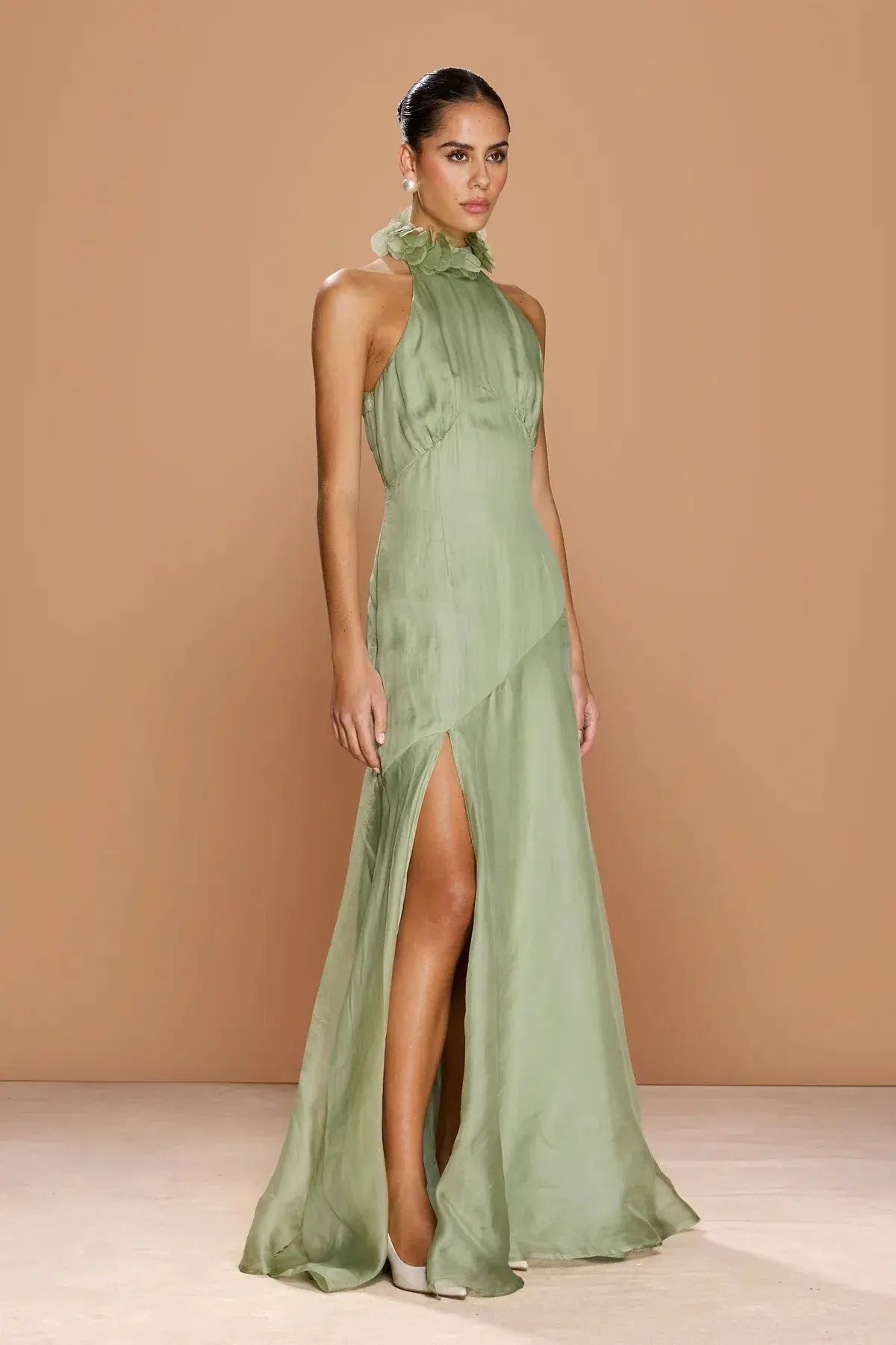 Sonya Moda Noelle Maxi Gown Green Size 8 photo 3