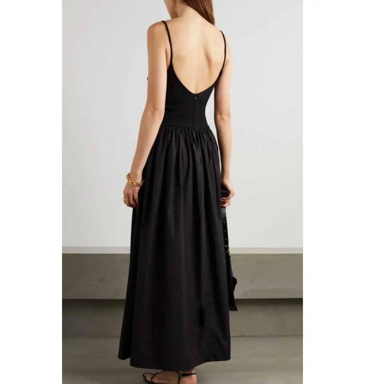 Esse Studios Tri Knit Cotton Dress Black Size AU 8 photo 5