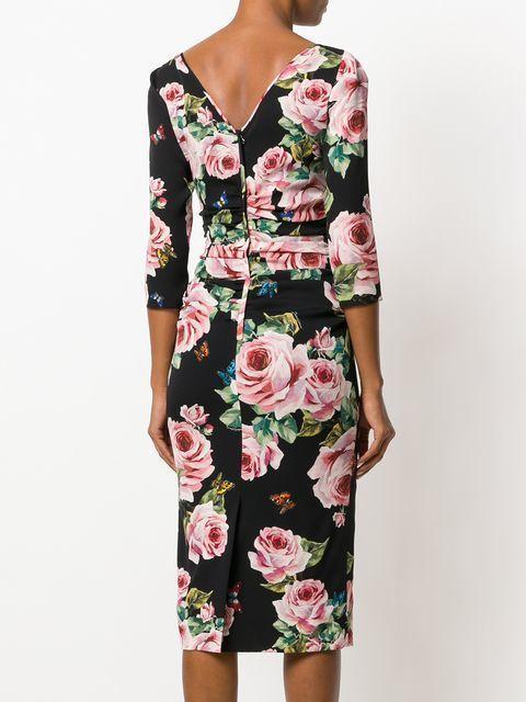 Dolce & Gabbana Rose Pink Print Dress Size 12 photo 2