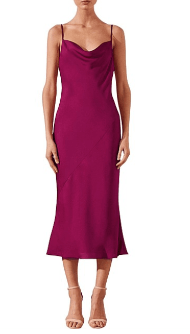 Shona Joy Sawyer Slip Dress Fuchsia Size 8 photo 2