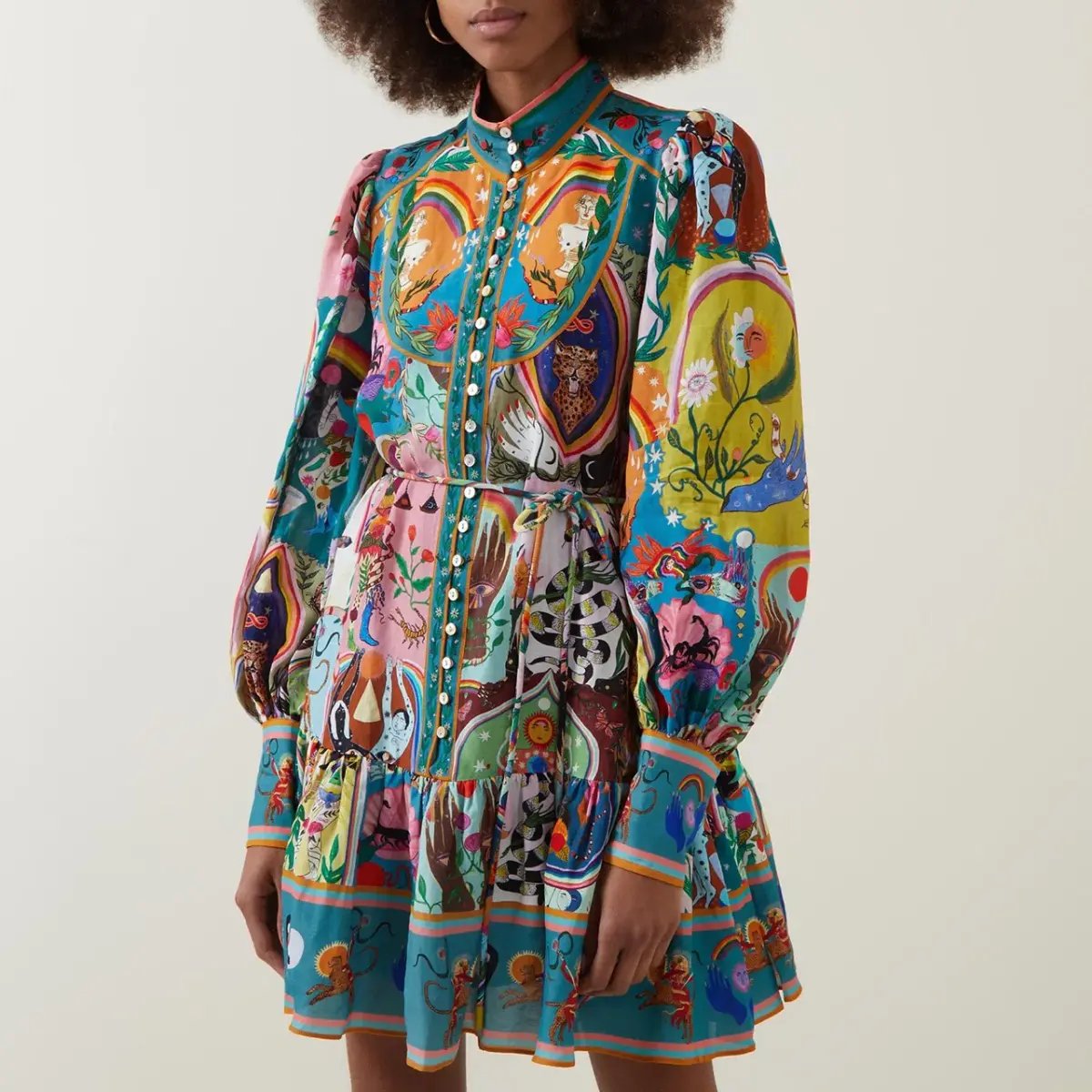 Alemais Evergreen Mini Dress Multi Size AU 10 photo 16