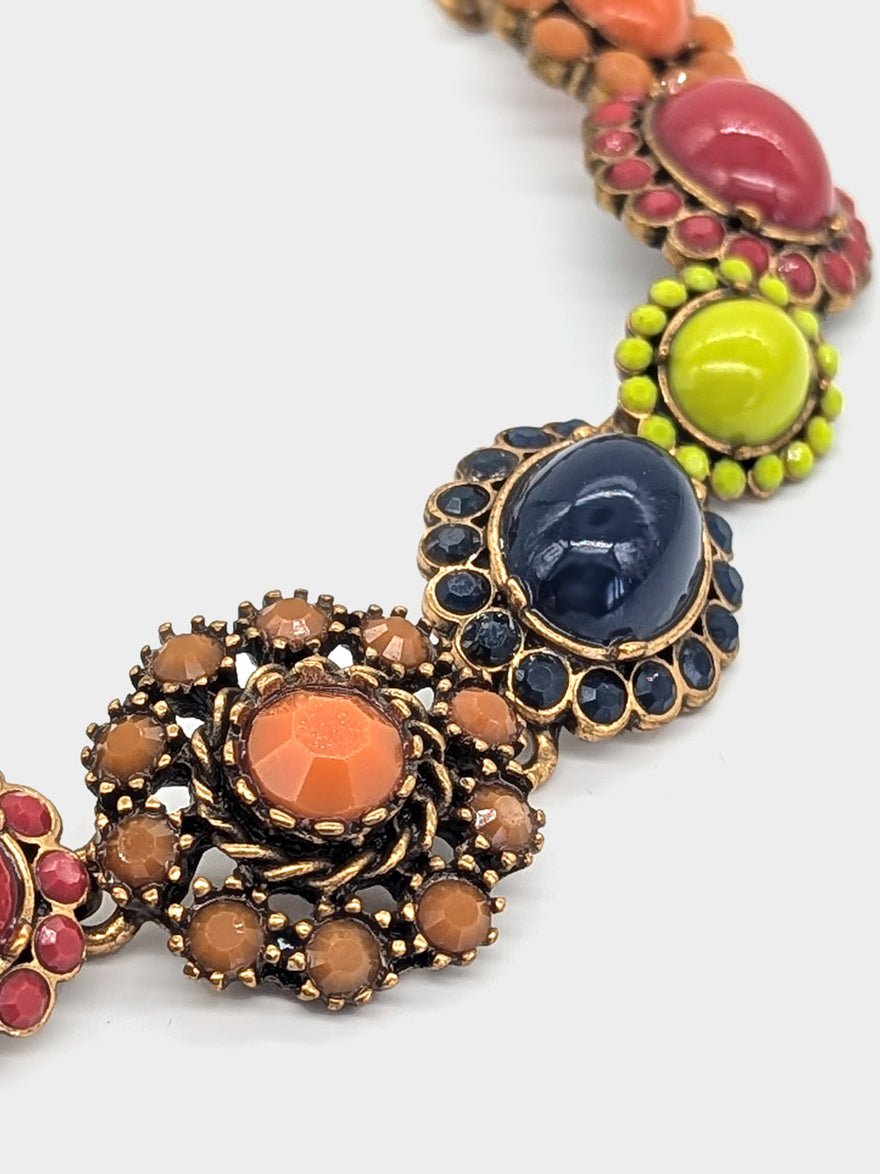 Oscar De La Renta Multicolour Cabochon Collar Necklace photo 2