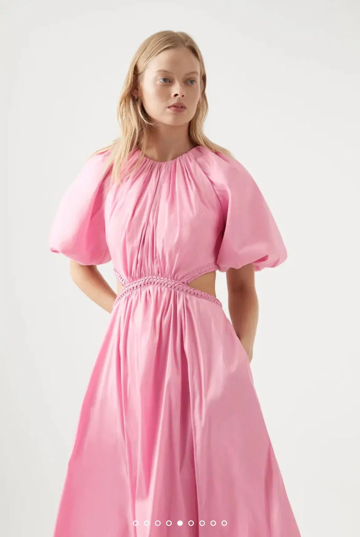 Aje Capucine Puff Sleeve Midi Dress Pink Size 6 / XS photo 4