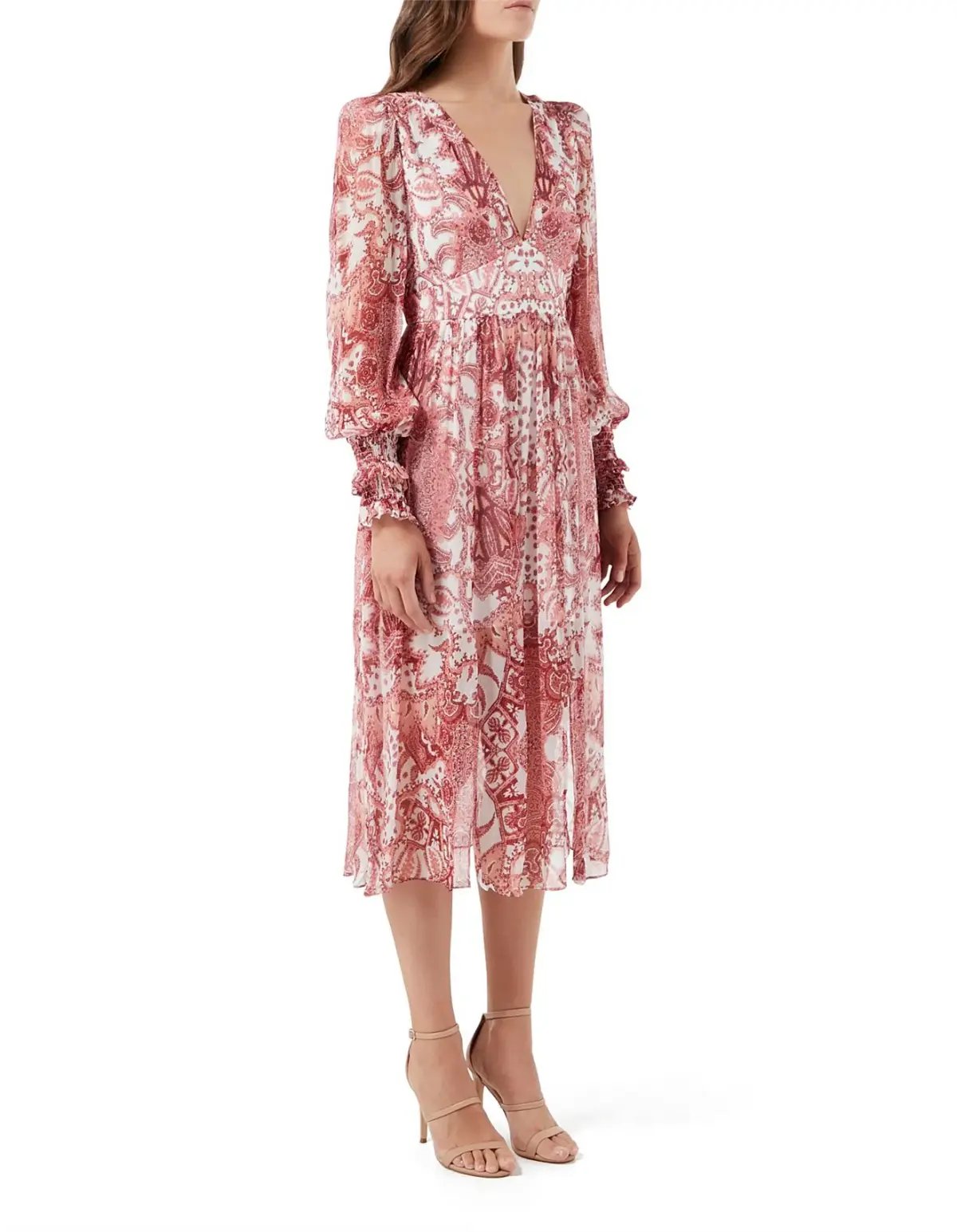 Thurley Charmed Midi Dress Print Size 10 photo 2
