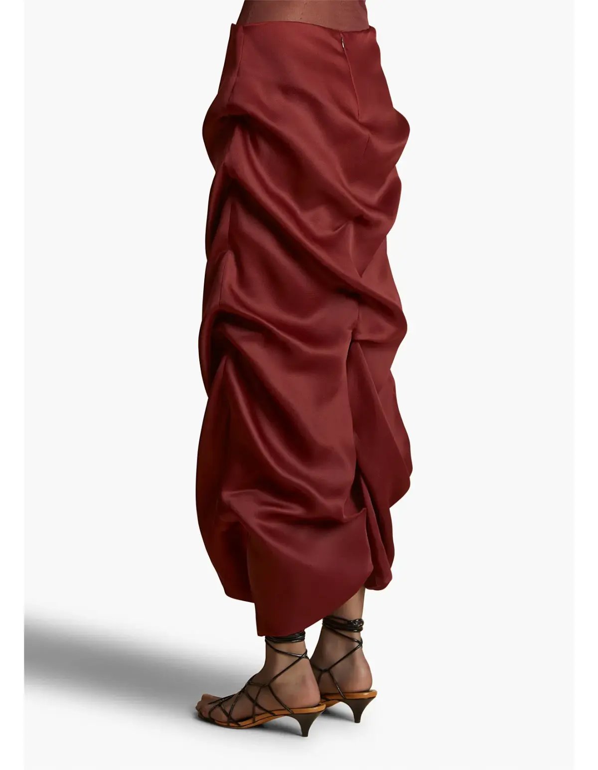 Khaite Olula Maxi Skirt in Oxblood Size 6/XS photo 3
