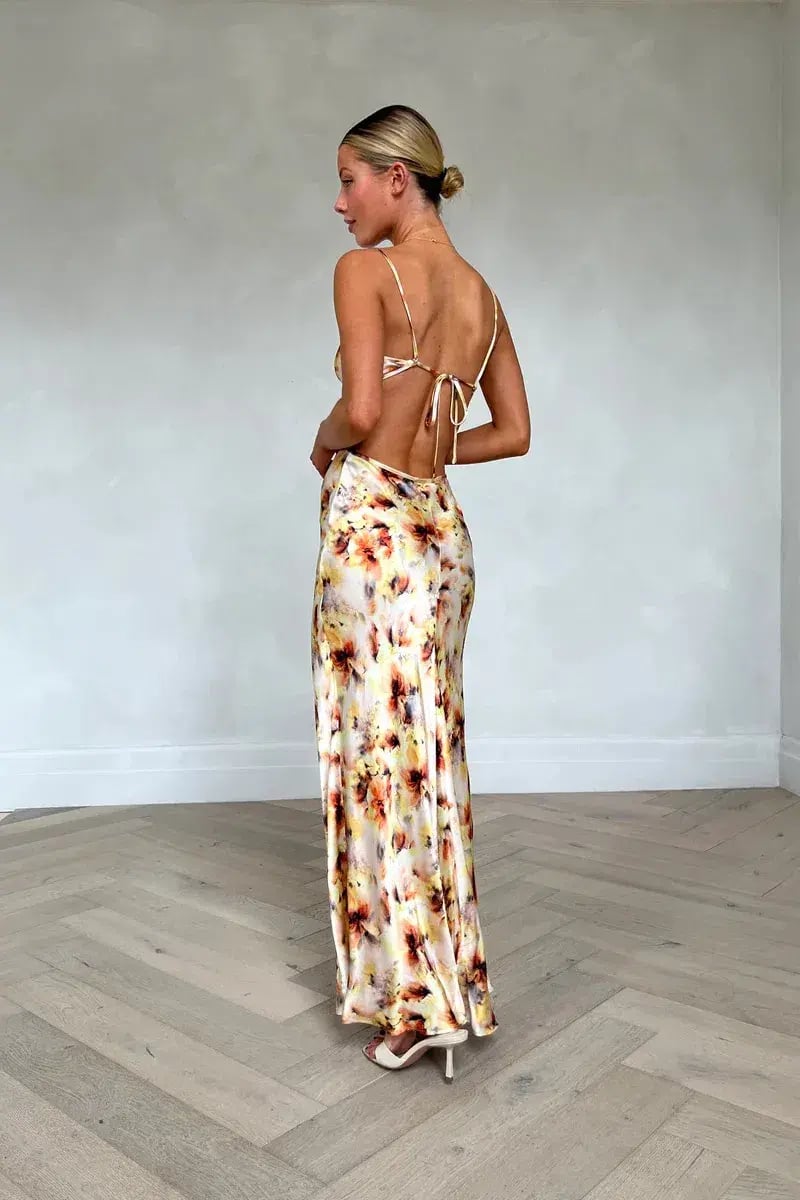 Bec & Bridge Cedar City Maxi Dress Sunset Yellow Size Au 6 photo 3
