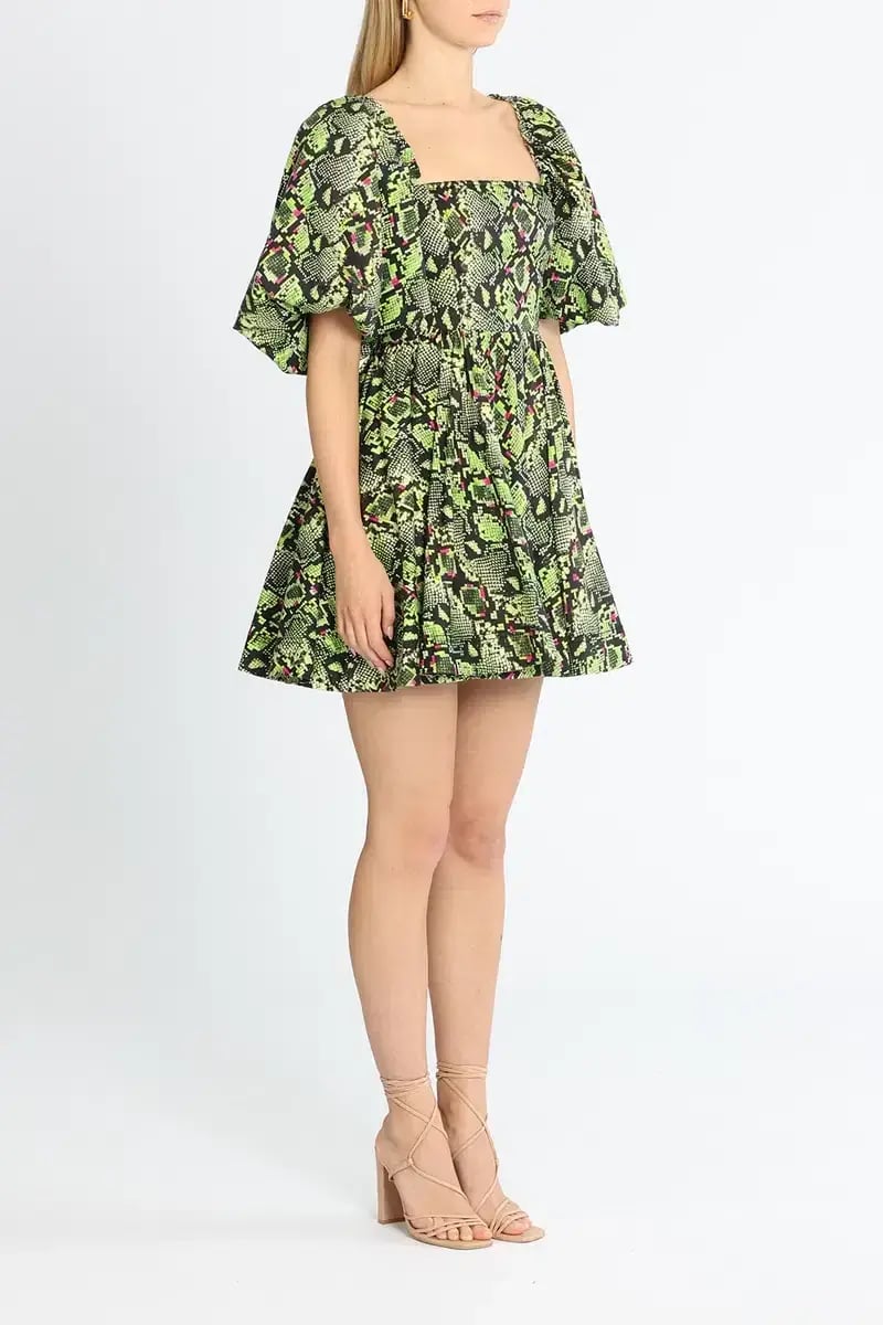 Aje Serpentine Corset Mini Dress Print Size 10 photo 2