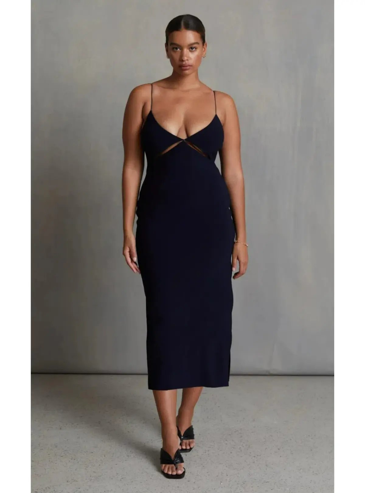 Bec & Bridge Be Mine Cut Out Midi Dress Black Size AU 6 photo 2