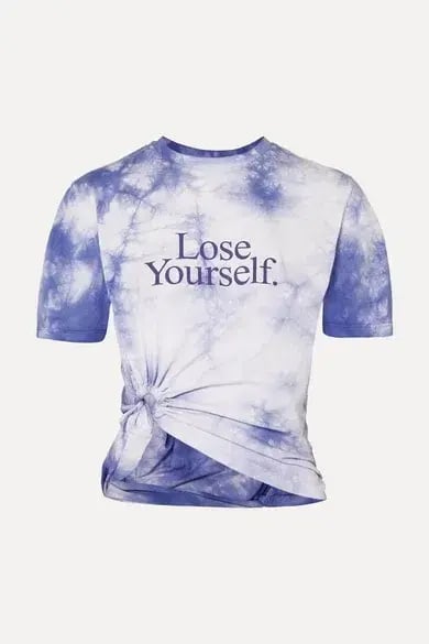 Paco Rabanne Stretch Jersey Wrap Skirt & Lose Yourself Tie Dye Shirt Set Print Size 8 photo 7