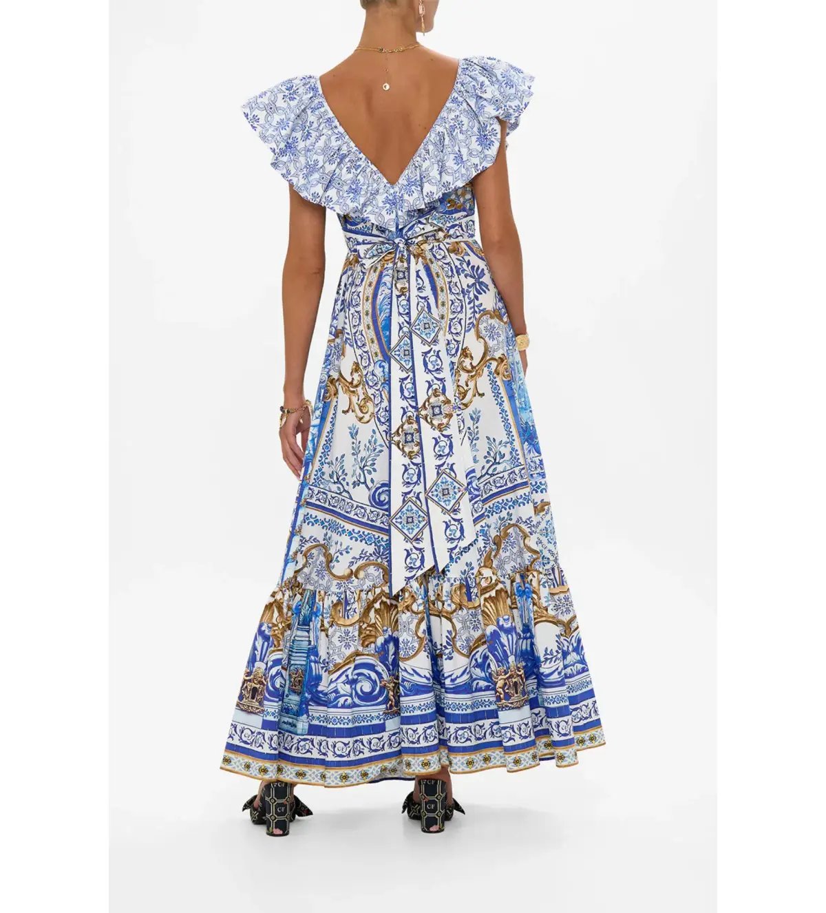 Camilla Azul Adventures Frill Neck Dress With Hardware Size 8 photo 3