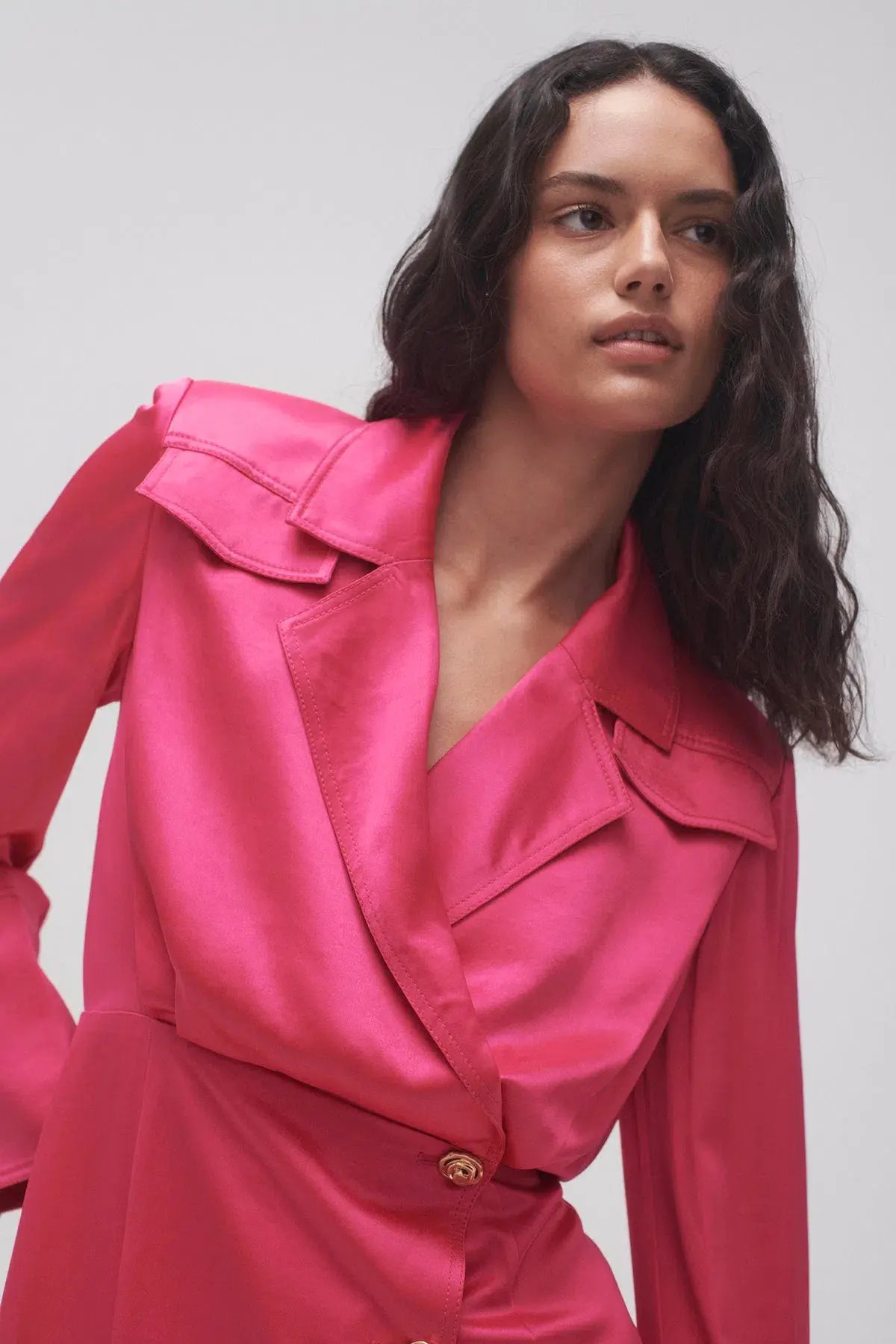 Aje Echo Mini Shirt Dress Pink Size AU 14 photo 6