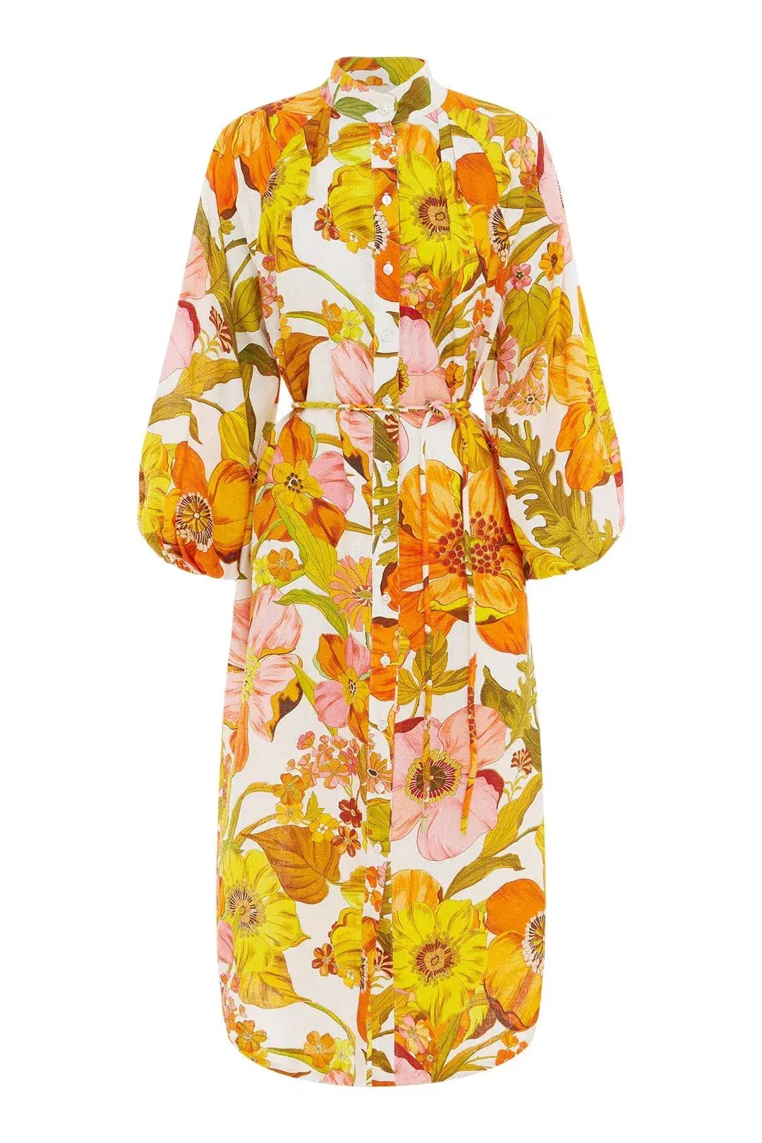 Alemais Silas Shirt Dress Multi Floral Size 12 photo 3