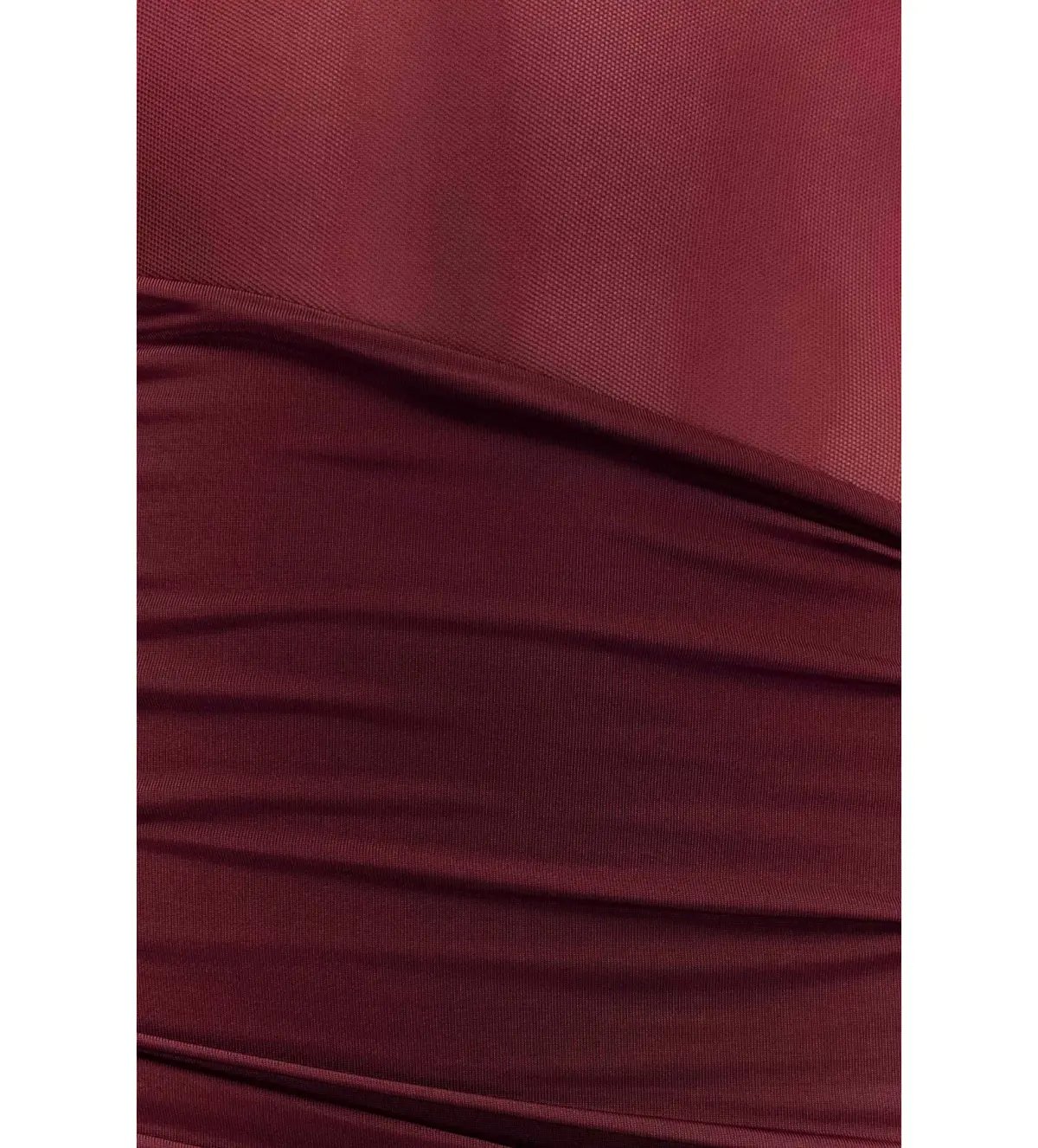 Meshki Dallas One Shoulder Mesh Maxi Dress Burgundy Size 8 photo 4