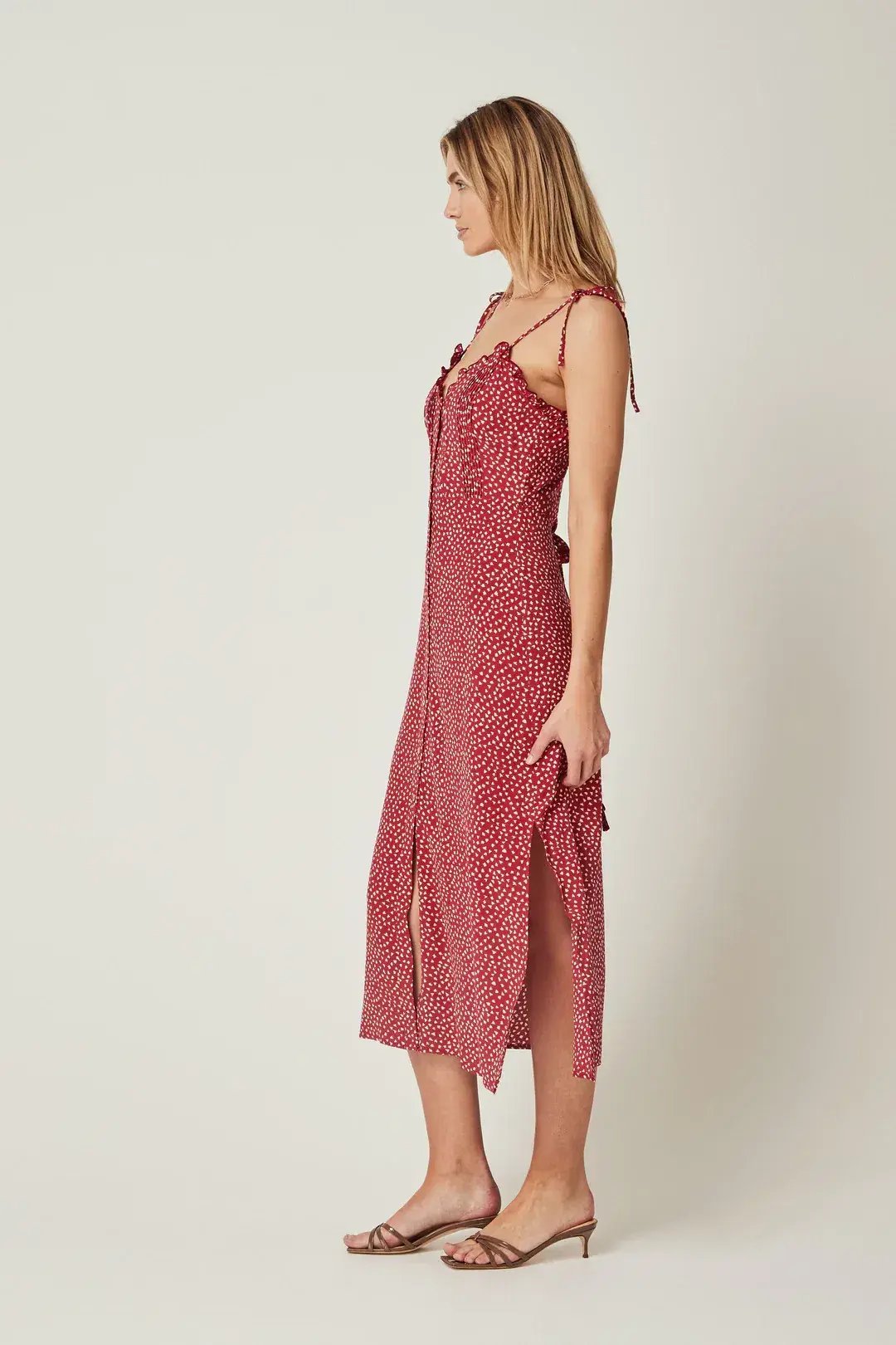 Auguste the Label River Della Midi Dress Red Size 12 photo 2