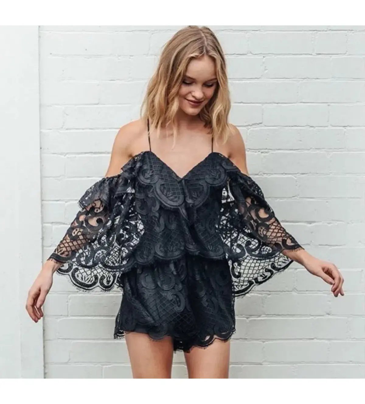 Alice McCall Lucy In The Sky Playsuit Black Size 8 photo 2