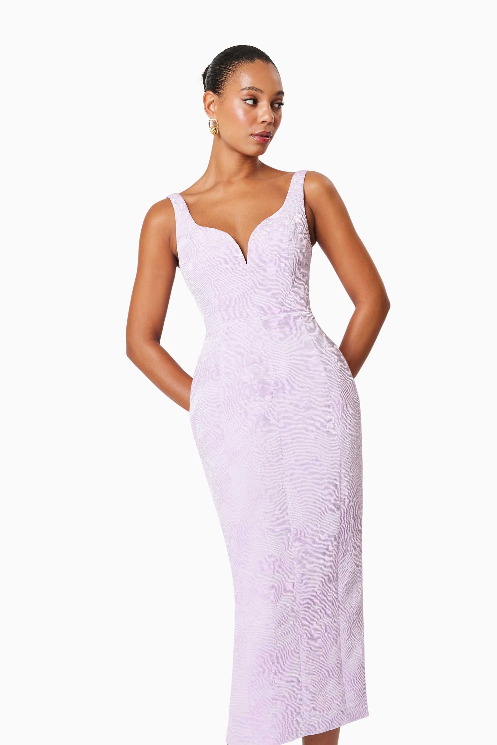 ELLIATT DASHER MIDI DRESS - LILAC photo 2